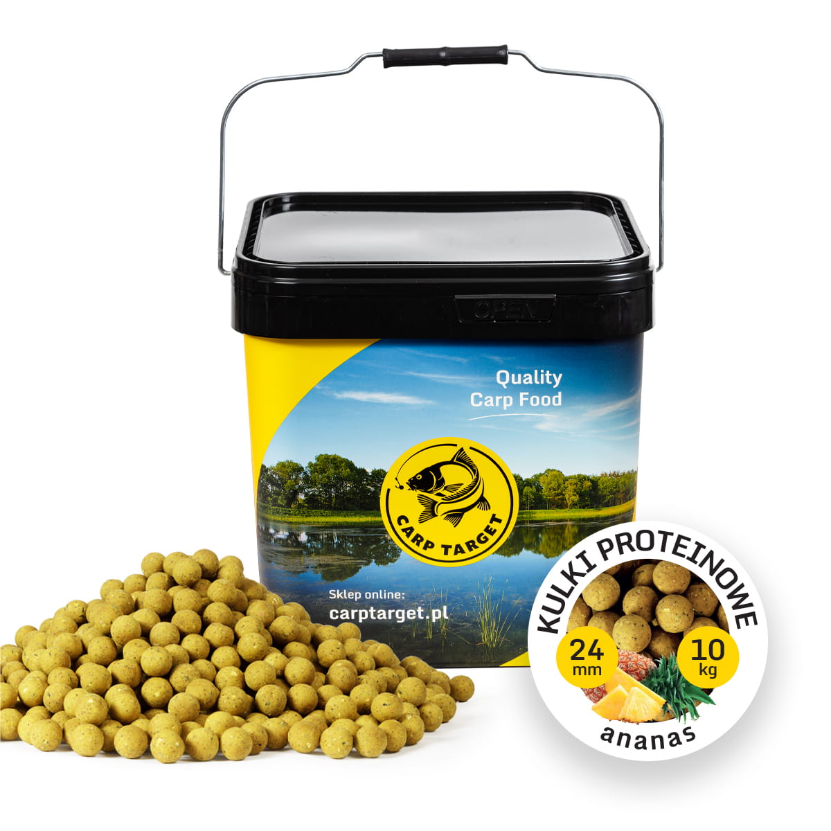 Kulki Proteinowe  Ananas 24mm 10kg  + Wiadro 17L