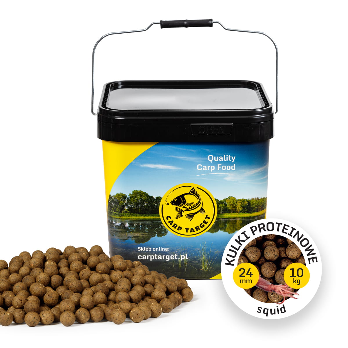 Kulki Proteinowe Squid 24mm 10kg + Wiadro 17L