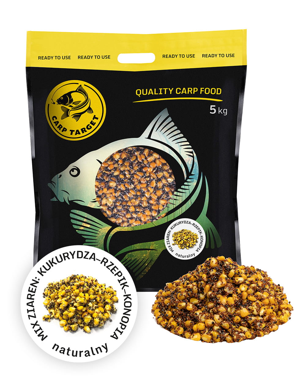 Kukurydza Konopia Rzepik MIX Ziaren Zanęta 5 kg