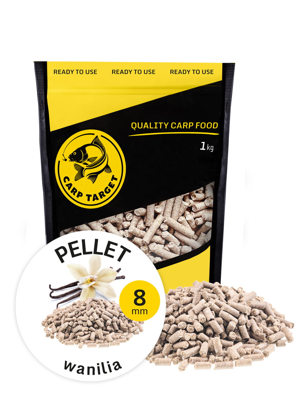 Pellet Wędkarski Wanilia 8mm Zanęta 1 kg