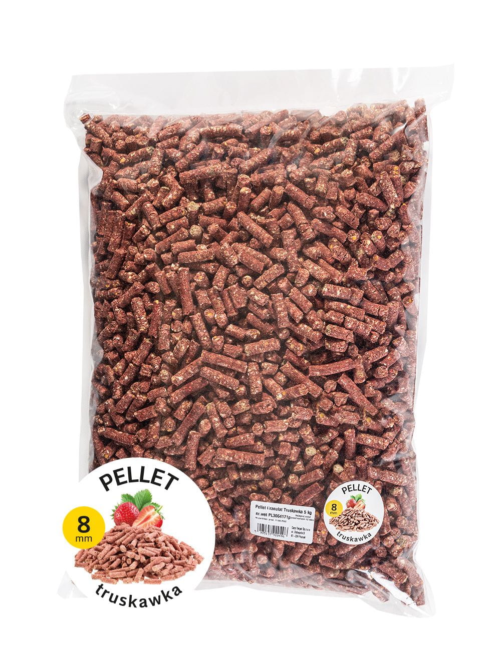 Pellet Wędkarski Truskawka 8 mm Zanęta 5 kg